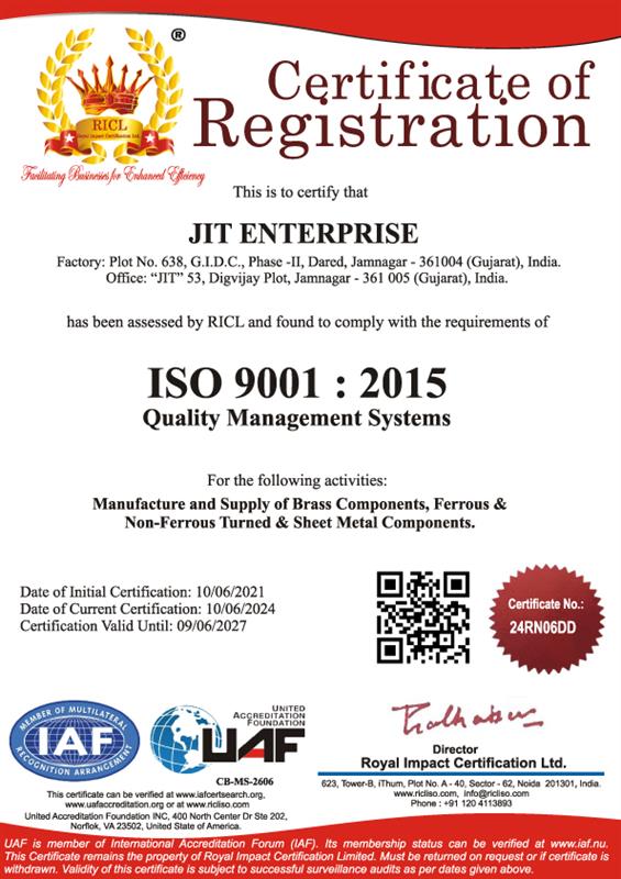 ISO Certificate